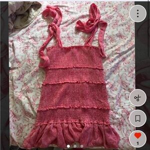 Elegant Pink Ruffled Mini Dress